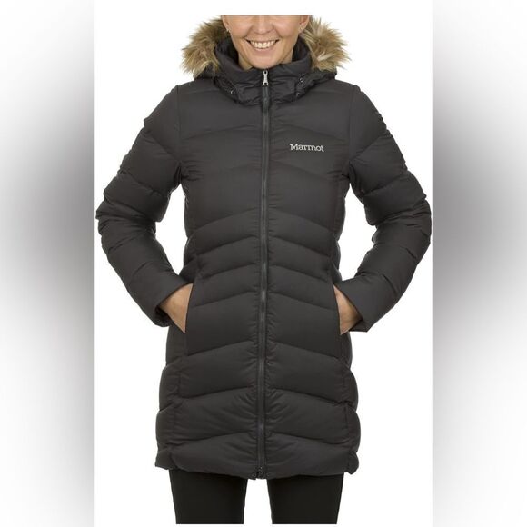 MARMOT Women's Montreal Mid-Thigh Length Down Puffer Coat - Picture 4 of 5